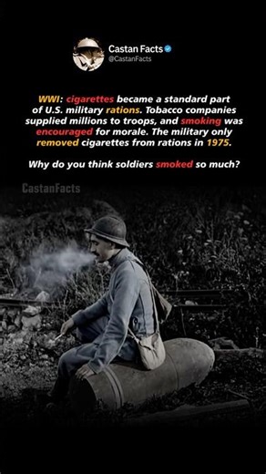 Why U.S. Soldiers Once Received Cigarettes in Their Rations #history