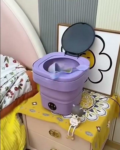 🟣Quick laundry solution for busy lifestyles (# 48) - Portable Mini Foldable Washer