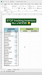 96K views · 1.2K reactions | How to track inventory #exceltipsandtricks #exceltraining #GoogleSheets | LEARN MORE | Facebook