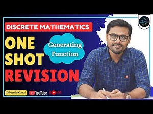 Recurrence Relation || Generating Function || Graph Theory || Discrete Mathematics|| By Dibyendu Sir