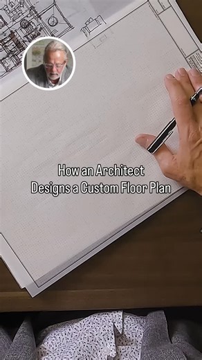 Stock plans can often feel like a hotel: unoffensive, broadly comfortable, and not very personal. The value of a good architect is that they can combine multiple design considerations to create something truly personal and beautiful while still feeling cohesive. #homeplan #customhome #architecturalsketch | Visbeen Architects