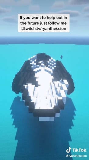 Minecraft Orca Build Tutorial with World Download