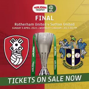 8.2K views · 180 reactions | Sutton United are going to Wembley! Cheer on the U’s in the Papa John’s Trophy Final on April 3rd. Get your tickets now! | Sutton United FC | Facebook