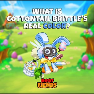 #FindtheFiend Pause the GIF on Cottontail Brittle’s preferred outfit! Which color does he usually wear? 💬 | Best Fiends