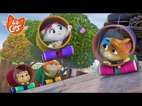 44 Cats | Formula One Kittens | A scooter race and other amazing play