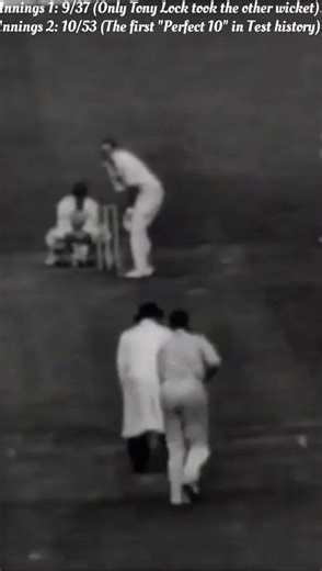 19 wickets in a single Test match!🤯Jim Laker’s 1956 masterpiece.#cricket #cricketlover#cricketshorts