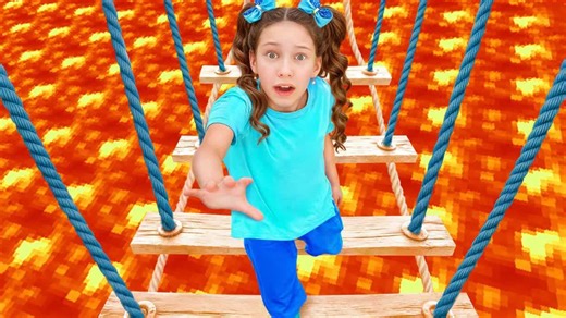 Lava Everywhere! Kids’ Teamwork to Escape Lava Challenge