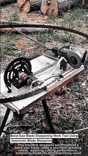 Band Saw Blade Sharpening Work Tool Using Automatic Blade Sharpener #worktool