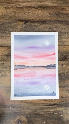 Watercolor Waterscape using Masking Fluid #summersky #texassunset #watercolor #artjourney #peaceful