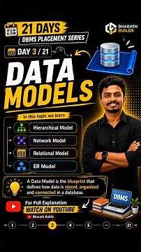 Hierarchical, Network, Relational & ER Model Explained | DBMS Crash Course Day 3