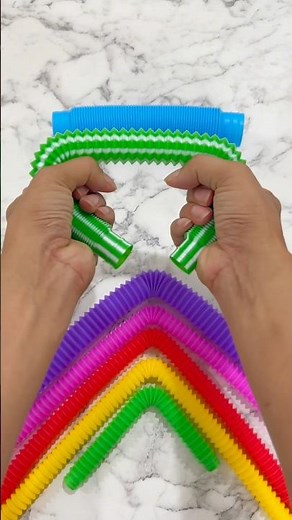 Chill Pop Tube Sounds 🎶 – Deeply Satisfying Crunchy ASMR #diy #creative #relaxing
