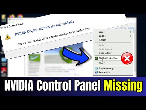 NVIDIA Control Panel Display Settings Missing or Not Showing