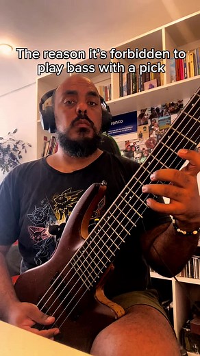 It’s forbidden to at bass with a pick #bass #bassplayer