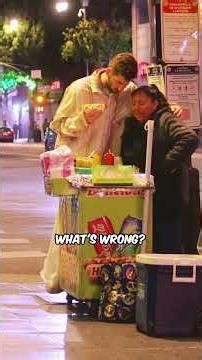 Blessing a Strangee Selling Hot Dogs!