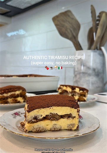 With the warm weather, I haven’t been wanting to turn on my oven, so tiramisu is now my go-to nightly dessert! 🍫☕️🍨🇮🇹 Ingredients: -5 eggs -¼ cup 1 tbsp sugar -16 oz marscapone -34 lady fingers -½ cup espresso powder -2 cups room temperature water -1 cup Marsala wine -¼ cup cocoa powder 1. Separate the yolks and whites of the eggs into 2 separate bowls. Pour ¼ cup sugar into the yolks, & beat them on high until they’re thick, creamy, & have a pale yellow color (about 5 minutes). 2. Mix the m