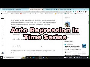How Auto Regression or AR model forecasts time series