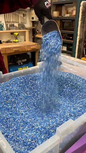 Transforming 25kg of Shredded DVD Cases into Benches