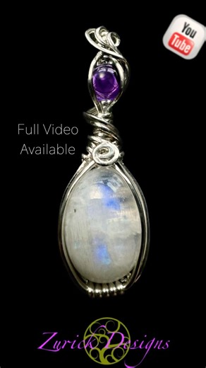 Wire Wrapped Double Stone Pendant-Free Tutorial Linked above ⬆️ #wirewrapping #jewelrydesign
