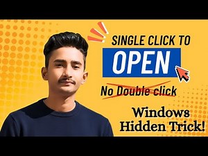 ✅ Windows Me Single Click Se File, Folder ya kisi Item ko Kaise Open Kare | Full Step By Step Guide