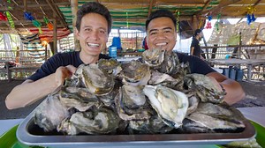 Philippines seafood - freshest oyster mountain!! 📍 Temyong's Talabahan, Consolacion with Bhen & Yuri | Migrationology