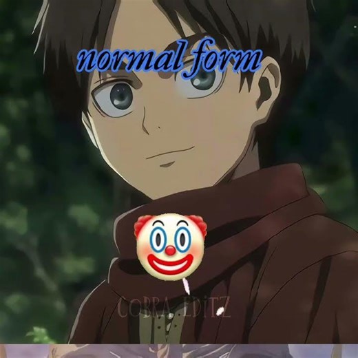 Eren Yeager normal form vs Titan form