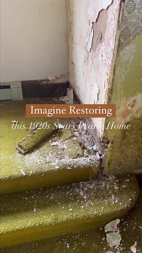 Restoring a classic 1920s Sears Prairie home has become a labor of love but absolutely worth it… This journey is not only about bringing its beauty back to life, but honoring the legacy of those who once called this local treasure HOME🗝️ • • • • • • • • • #homerestoration #restoration #restorationproject #searshome #prairiehomes #1920shouse #preservation #realestateagent #history #historichomes #fyp #trending