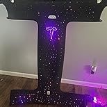 Car Starlight Headliner Kit, 4 Colors 32W Twinkle & Meteor Fiber Optic Ceiling Lights, 2 in 1 Light Engine 1200pcs*0.03in*13.1ft+240 RGBW Shooting Stars Lights for Car Roof Décor