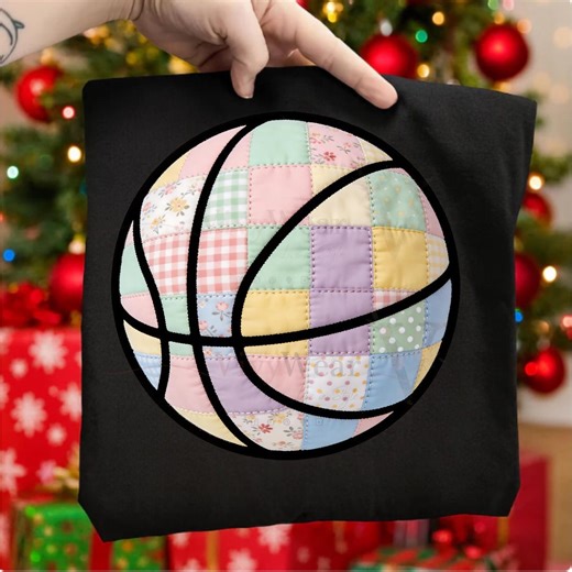 Pastel Quilt Patchwork Basketball PNG, Coquette Sports Clipart (digital Download) - Etsy