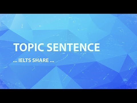 How to Write a Topic Sentence