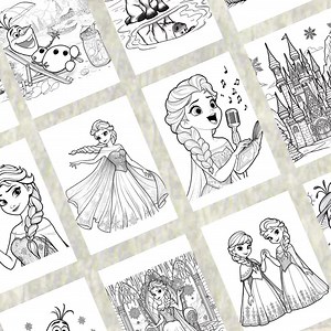 41 Frozen Coloring Pages, Cartoon Coloring Pages for Kids, Coloring Pages Printable, Activities for Kids, Instant Download, PDF - Etsy
