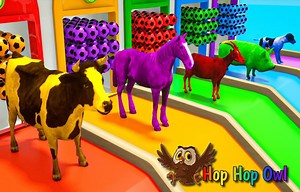 🦉Pintura y animales Gorilas, vacas, caballos, perros: el viejo MacDonald tenía una granja | Canciones infantiles de Hop Hop Owl🌈 Vídeo infantil | Dibujos animados infantiles | Canciones infantiles Canal que brinda educación educativa a los niños en forma de videos aprendiendo a reconocer colores con animales y animales, aprendiendo a reconocer los nombres y sonidos de animales y animales, también hay colores de animales y animales como patos de colores, gatos de colores, coloridos. Pollos, cab