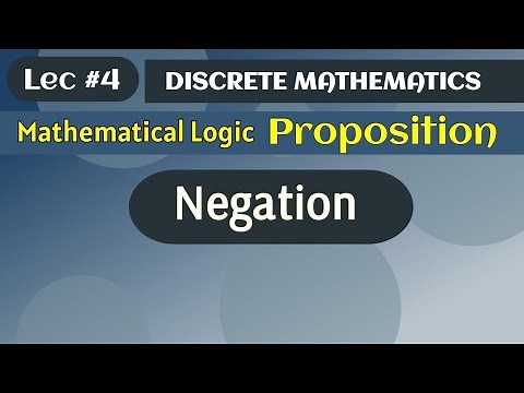 Negation | Proposition | Mathematical logic