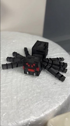 Fondant Spider of Minecraft cake topper tutorial #fondant