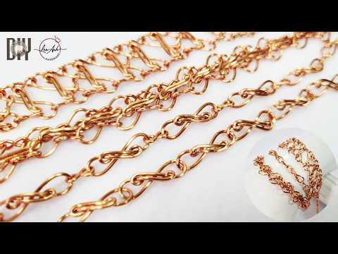 Make a stunning Infinity bracelet – 4 elegant chain styles from Copper wire 1118
