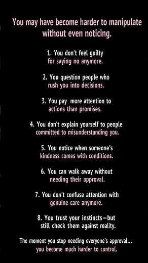 8 Signs You’ve Become Harder to Manipulate #psychologyfacts #psychologie #facts #quotes #shorts