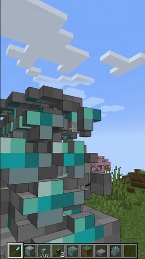 What does the Minecraft diamond ore look like WITHOUT the stone? #minecraft #banku #diamond #games