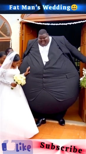 fat manw edding #funny
