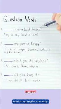 How to Choose Question Words ✅📝✨