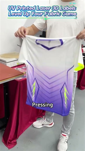 🔥UV Printed Laser 3D Labels | Level Up Your Fabric Game#3d logo print#uv printer#uv printing