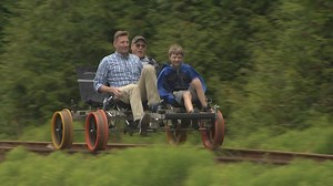 Use pedal power to explore a historic railroad track with the Vance Creek Railriders