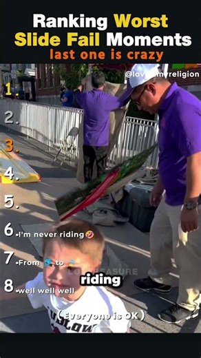 Ranking Painful Slide Fail Moments