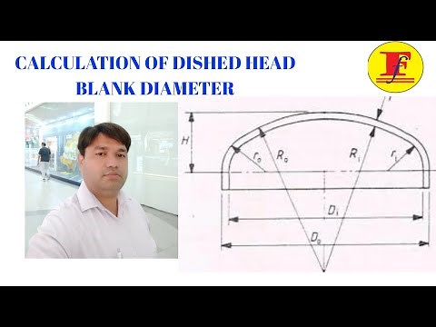 CALCULATION OF BLANK DIA OF DISHED END II PRESSURE VESSEL DISH END