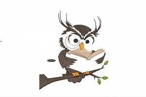 Cute Owl Reading Book Embroidery Design, Owl Machine Embroidery Design, Owl Embroidery Design for Men, Women, Girls - Etsy