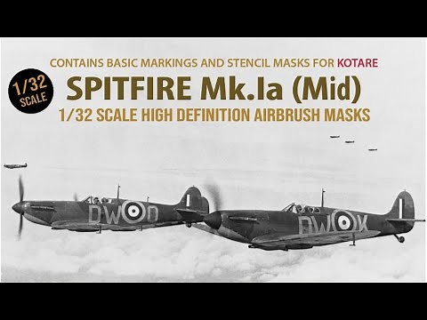 1Man Army masking set for Kotare 1/32 Spitfire Mk.1A
