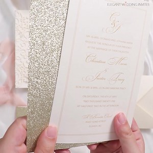Assemble your perfect laser-cut wedding invitations in no time!💌 Simply assemble the pieces like a puzzle and voila! Your wedding invites are ready to be sent.✨ | ElegantWeddingInvites