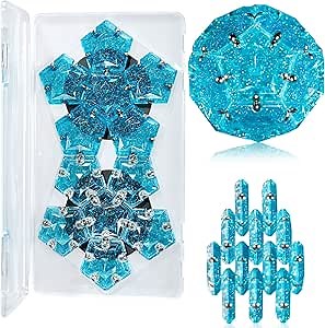 Magnetic Fidget Sphere Magnet Toys - Holographic Glitter Crystal Blue - Magnets Sensory Toys - 12 Piece Set - Creativity Beyond Imagination, Inspirational, Recreational, Fun Desk Toy for Adults
