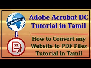 Adobe Acrobat DC Pro இல் PDF கோப்பை உருவாக்குவது எப்படி? | How to convert a website to PDF file