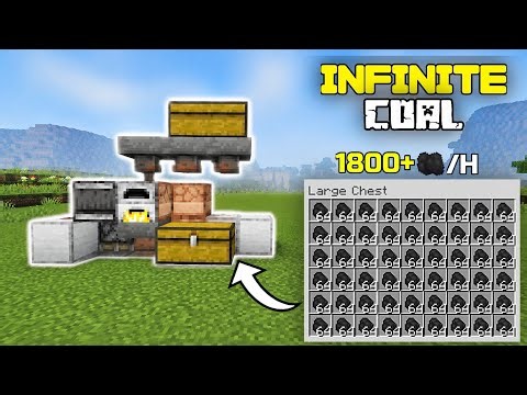 Minecraft Fastest Coal Farm Tutorial (1.21+) | Easy & Automatic Coal Farm (Java & Bedrock)