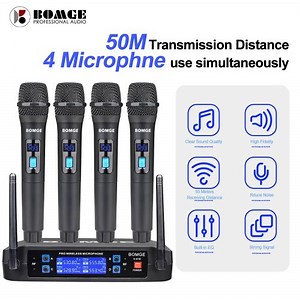 BOMGE 4-Channel Dynamic Wireless Microphone System @ Best Price Online | Jumia Kenya