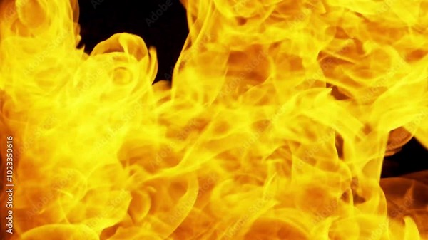 Video of fire and flames.A fire pit, burning gas or gasoline burns with fire and flames.Flames and burning sparks close-up,fire patterns.A hellish glow of fire in the dark with copy space